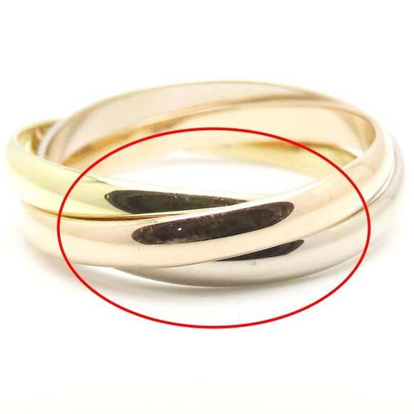 Cartier Trinity ring in 18k yellow, white and rose gold N518467 CARTIER Authentic 18k Gold Trinity Ring #56